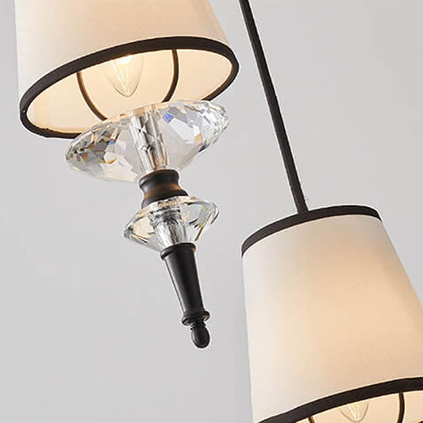 Antique-Style Clear Glass Metal Island Chandelier Light for Kitchen