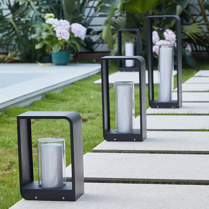Contemporary Square Stainless Steel LED Landscape Light for Outdoor Use