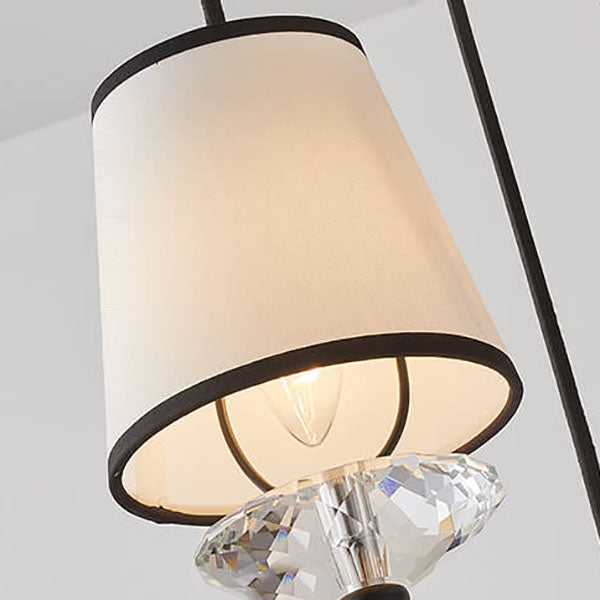Antique-Style Clear Glass Metal Island Chandelier Light for Kitchen