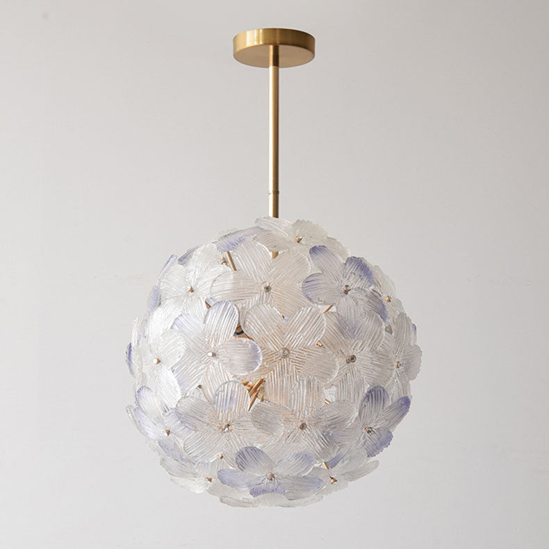 Modern Art Deco Gold Glass & Iron 6/8 Light Chandelier for Living Room