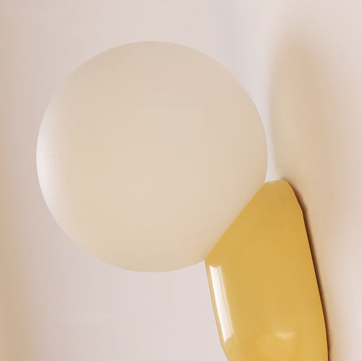 Chic Macaron Cream Resin 1-Light Wall Sconce Lamp for Modern Décor