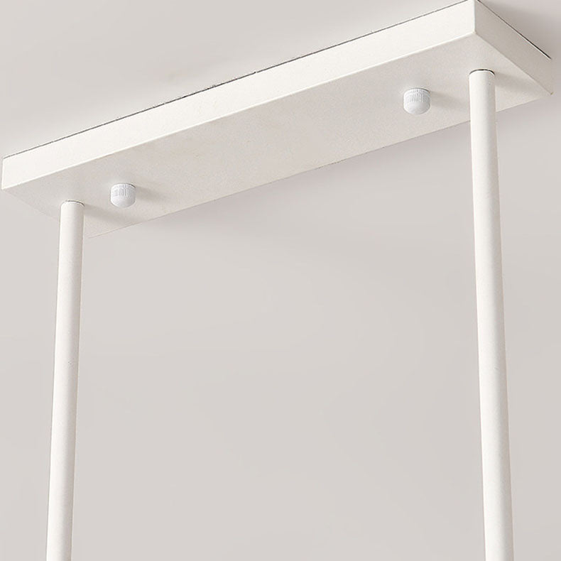 Modern Minimalist Cream Flower Iron & Glass Chandelier for Dining Room
