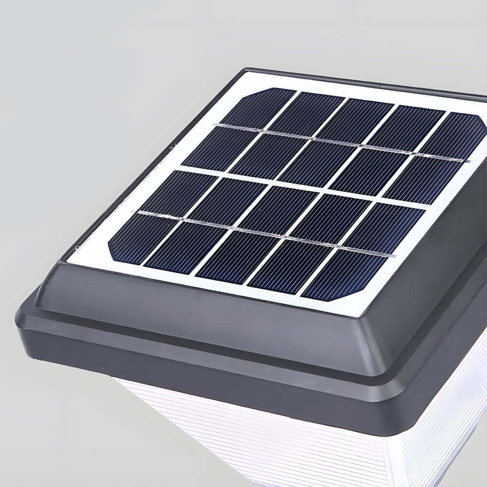 Modern Black LED Solar Pathway Light Fixture for Outdoor Landscape Decor