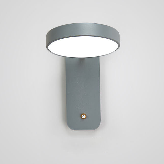 Modern White Round Rotatable LED Wall Sconce for Bedroom or Reading