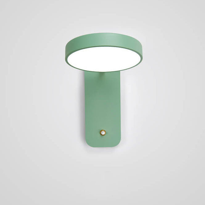 Modern White Round Rotatable LED Wall Sconce for Bedroom or Reading
