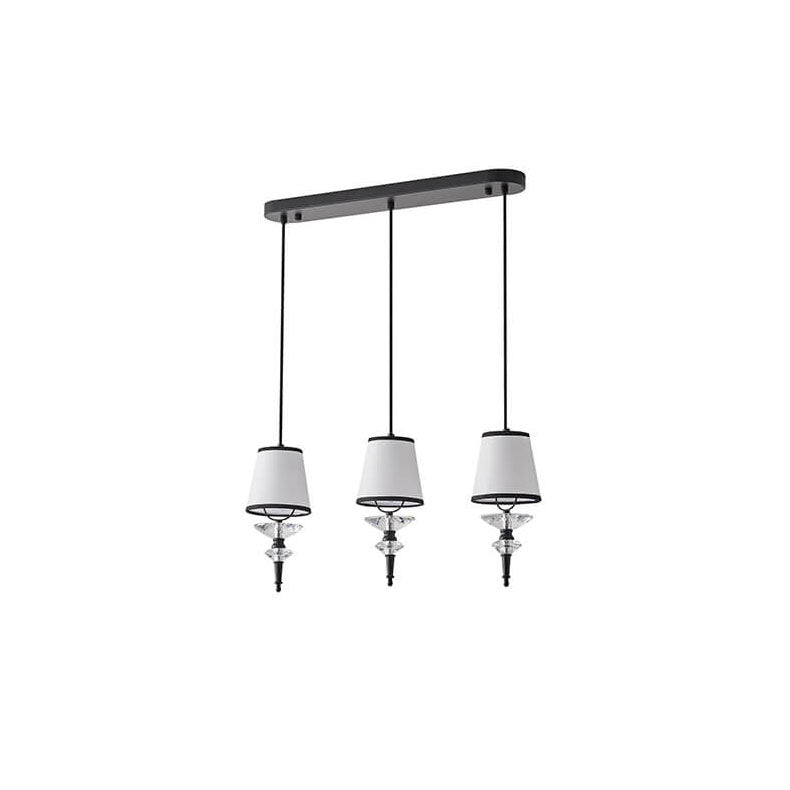Antique-Style Clear Glass Metal Island Chandelier Light for Kitchen