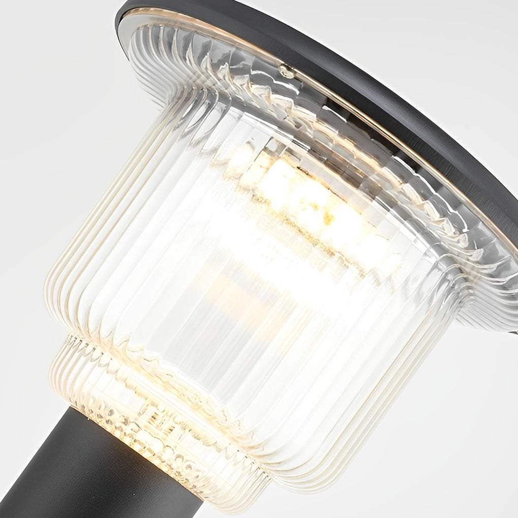 Sleek Matte Black Solar LED Outdoor Pathway Lights with Adjustable Brightness