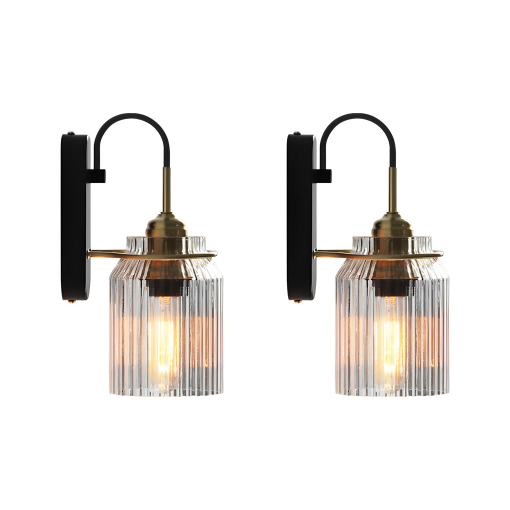 Modern Round Wavy Glass LED Wall Sconce for Living Room Decor