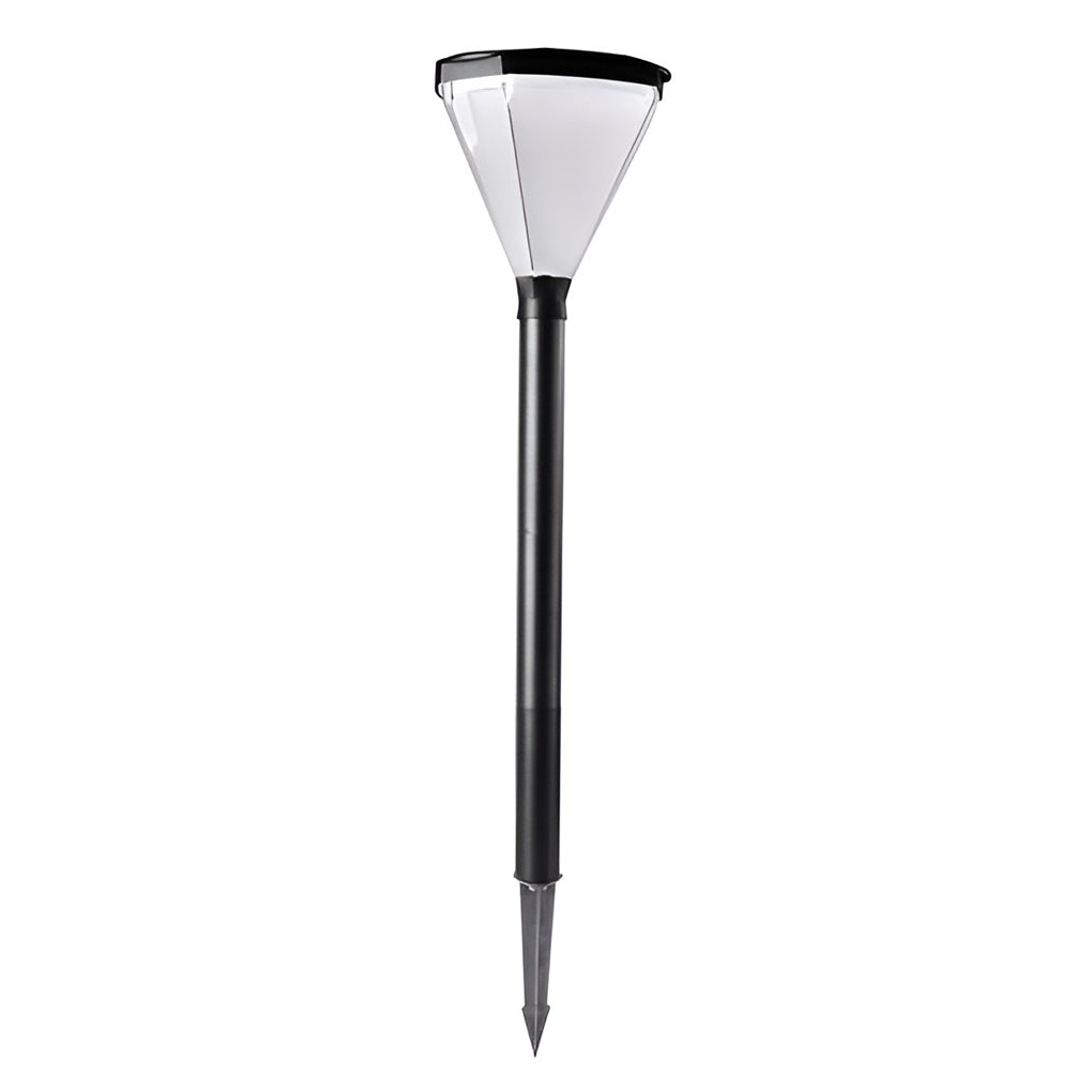 Sleek Gray Cone-Shaped LED Solar Path Light for Eco-Friendly Outdoors