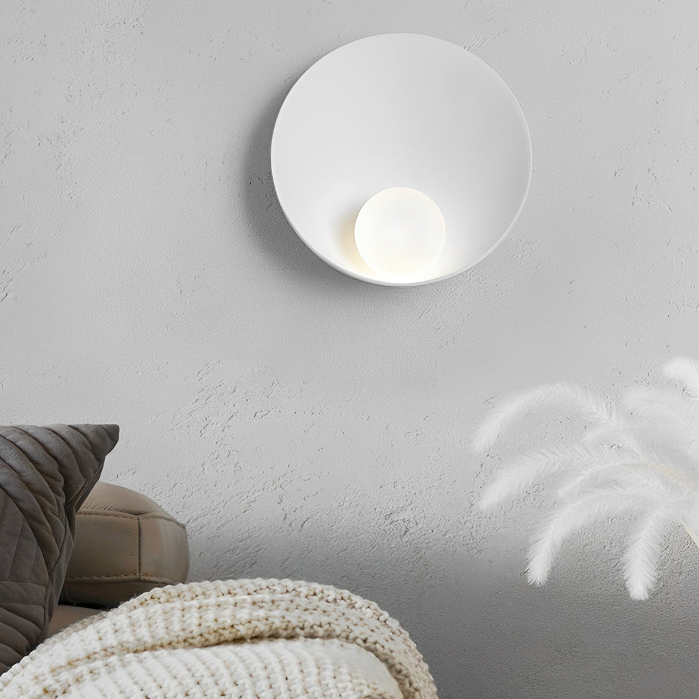 Nordic White Resin and Glass Decorative Wall Sconces for Living Room