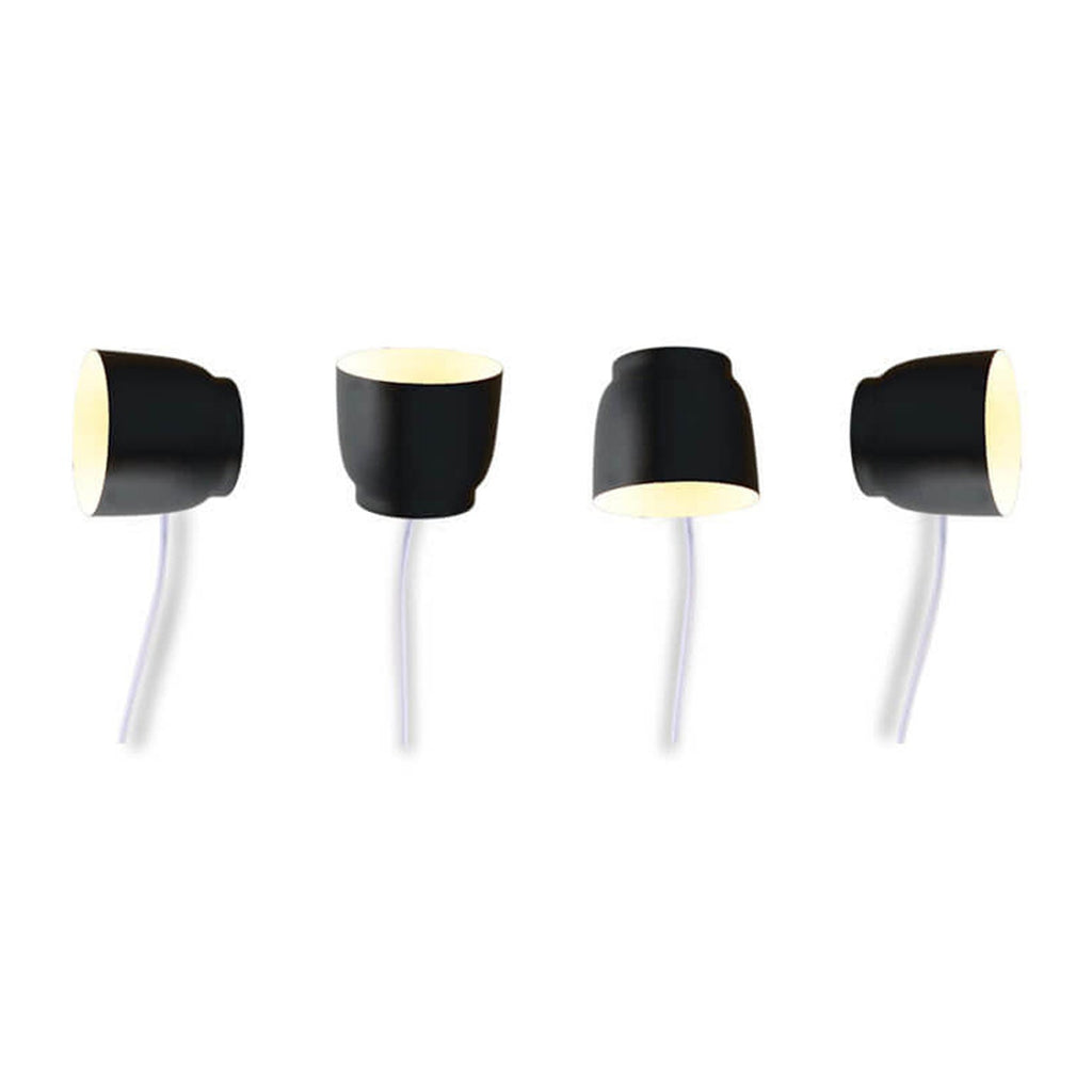 Scandinavian Minimalist Rotatable 1-Light Column Wall Sconce in White
