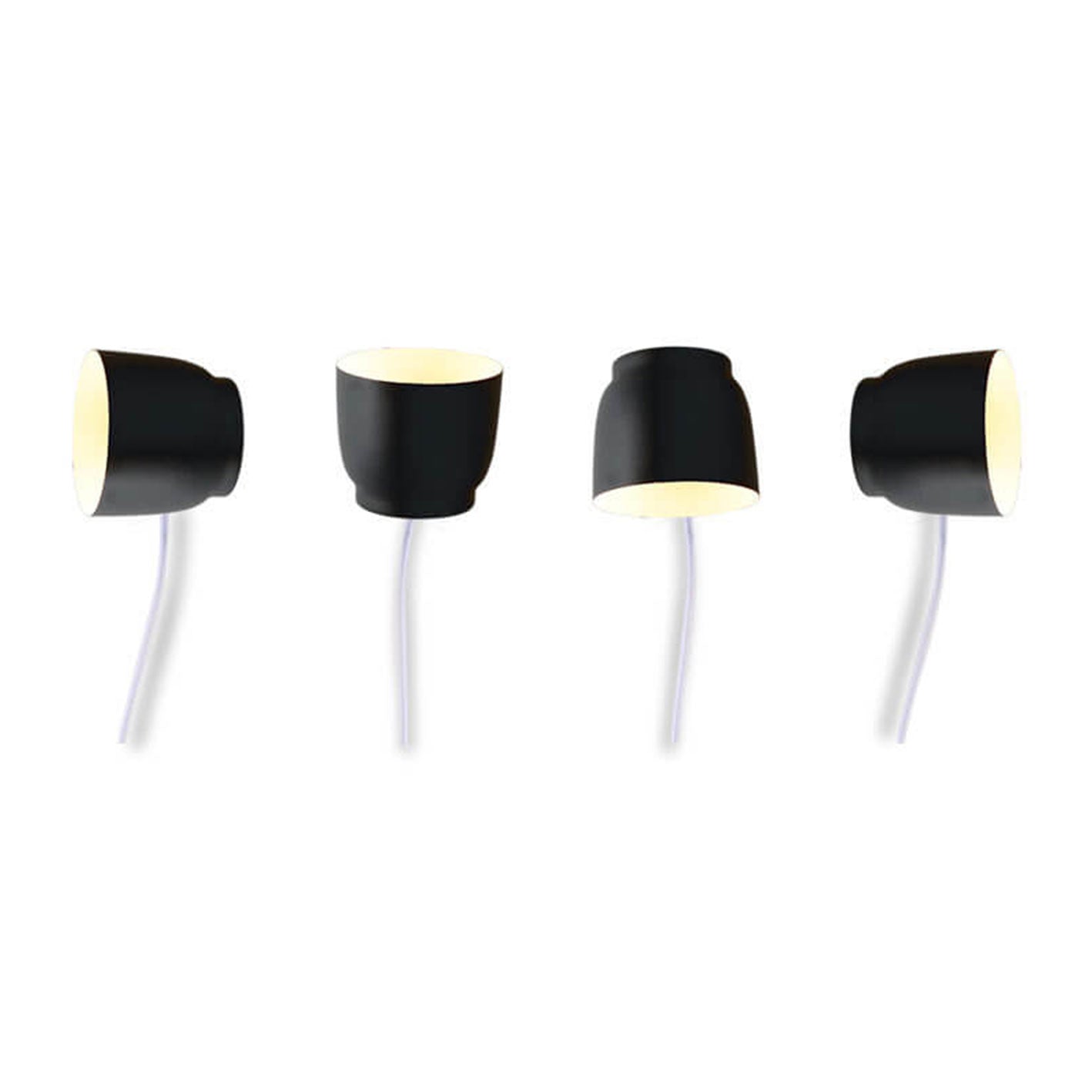 Scandinavian Minimalist Rotatable 1-Light Column Wall Sconce in White
