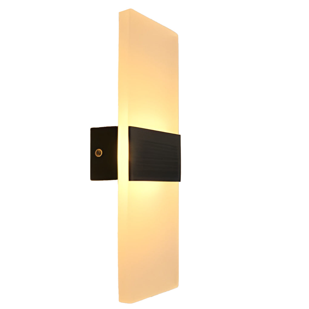 Rectangular White Acrylic 6W LED Wall Sconce for Modern Living Spaces