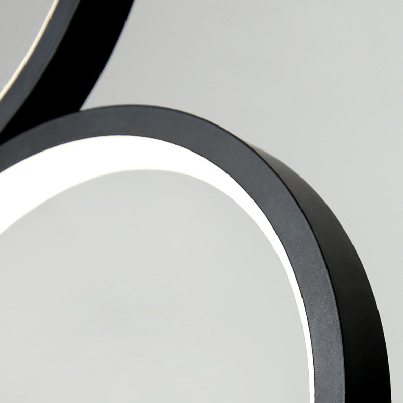 Elegant Nordic Iron & Acrylic 5-Circle LED Chandelier for Modern Spaces