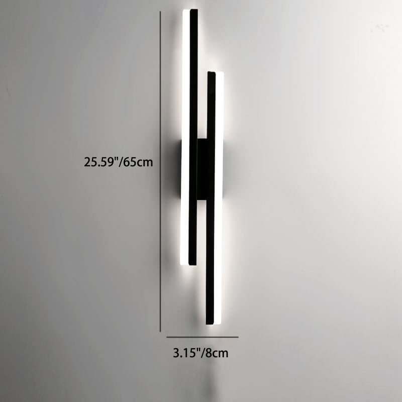 Sleek Black Iron Acrylic LED Wall Sconce Lamp for Contemporary Spaces