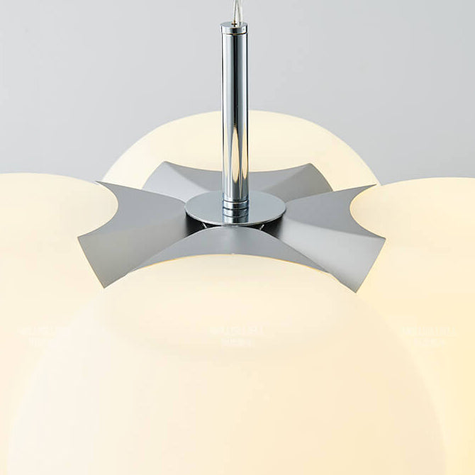 Scandinavian White Bubble Acrylic 4/8 Light Chandelier for Living Room
