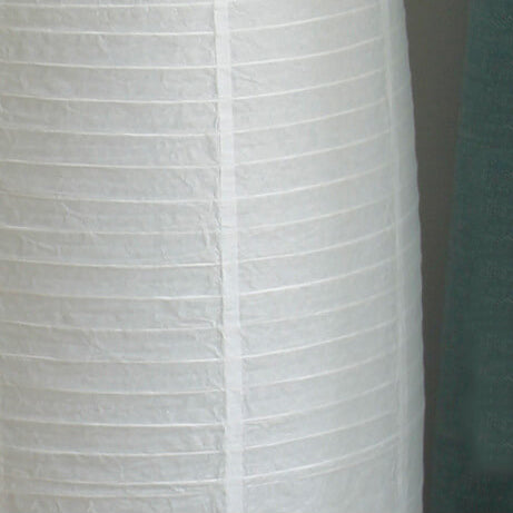 Scandi-Style White Rice Paper Column Floor Lamp for Living Room Decor