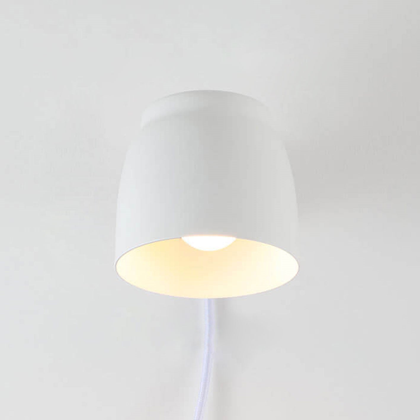 Scandinavian Minimalist Rotatable 1-Light Column Wall Sconce in White