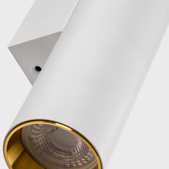 Sleek Minimalist Round Aluminum 2-Light Wall Sconce for Bedroom Décor