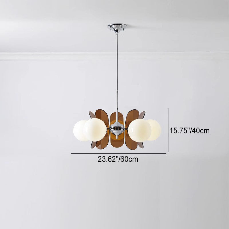 Mid-Century Modern Acrylic Magic Bean Chandelier for Living Room 3/8 Lights