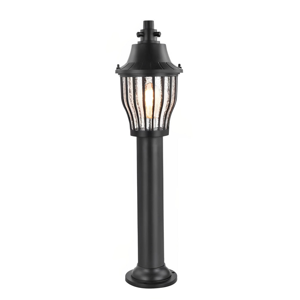 Vintage-Style Hardwired Caged Aluminum Pathway Light for Outdoors
