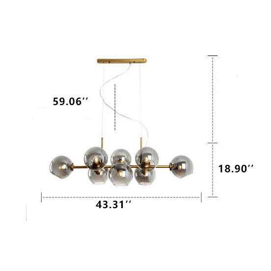 Elegant Modern Glass LED Chandelier Pendant Light for Dining Room