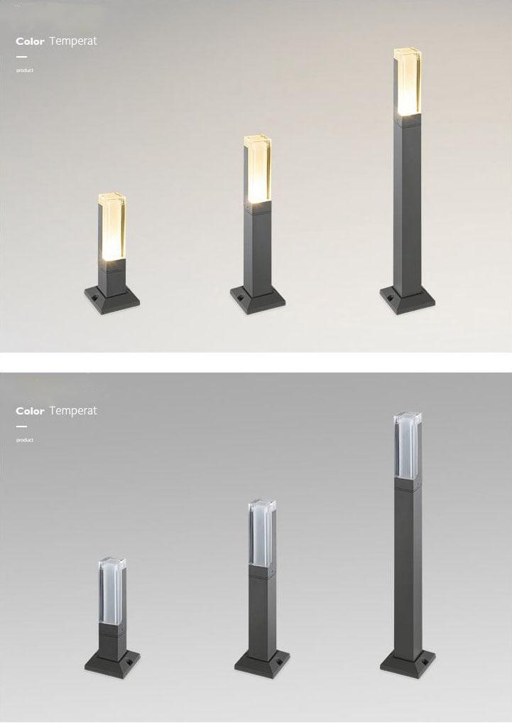Stylish Acrylic LED Outdoor Waterproof Garden Light Column in White