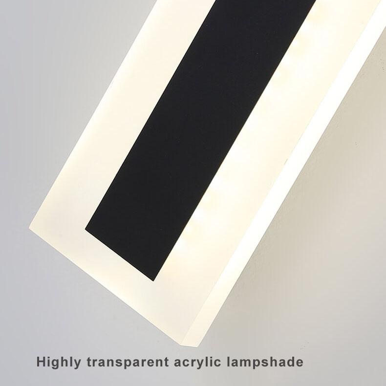 Sleek Waterproof 1-Light LED Acrylic Outdoor Wall Light for Patios