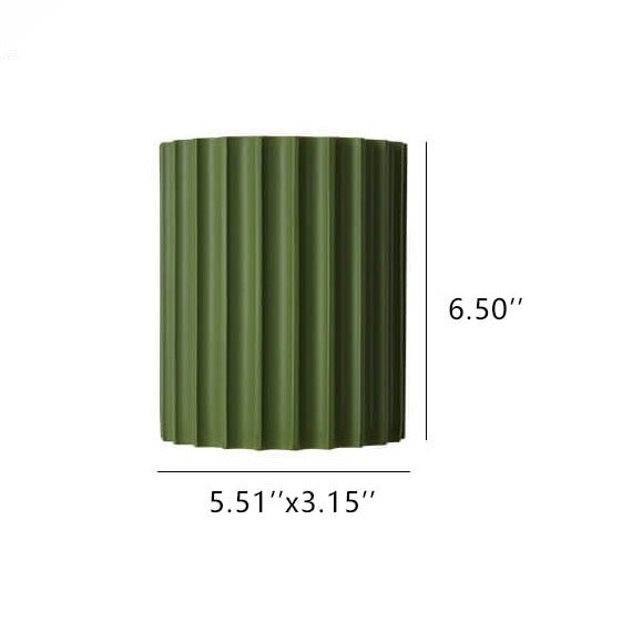 Macaron Pink Resin Striped Half Cylinder Wall Sconce for Contemporary Decor