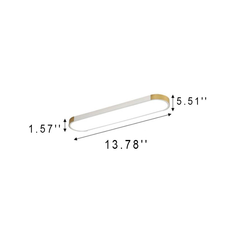 Sleek White Rectangular LED Flush Mount Ceiling Light for Modern Spaces