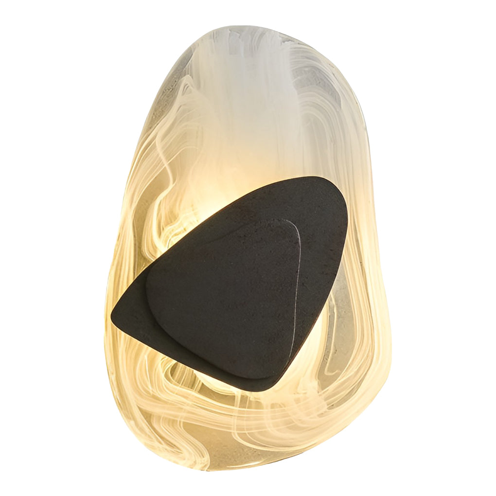 Contemporary Glass LED Wall Sconce with Three-Step Dimming for Living Room