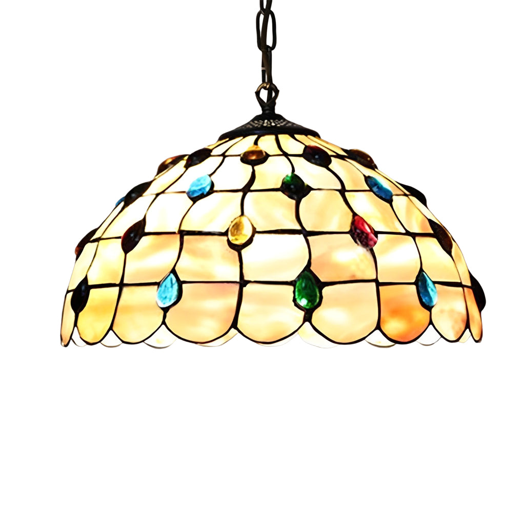 Colorful Handmade Baroque Glass Chandelier for Elegant Living Spaces
