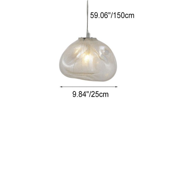 Contemporary Clear Glass Cloud Pendant Light for Living Room Dining Room