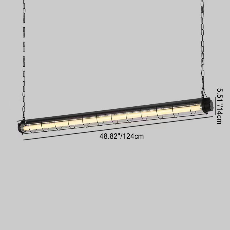 Modern Industrial Acrylic 1/2 Light Chandelier for Dining Room