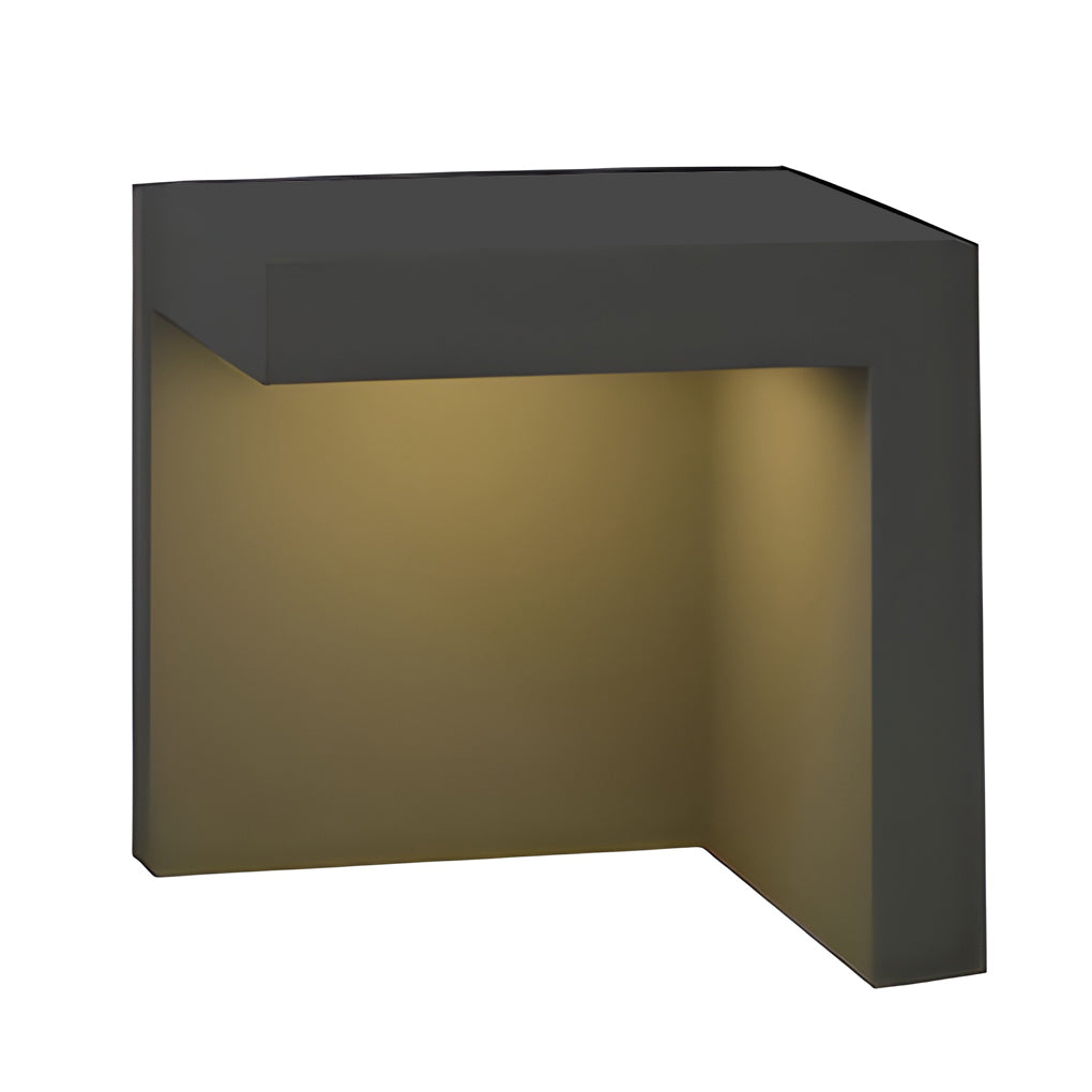 Modern Gray LED Half-Cut Rectangular Outdoor Path Light - IP54 Waterproof