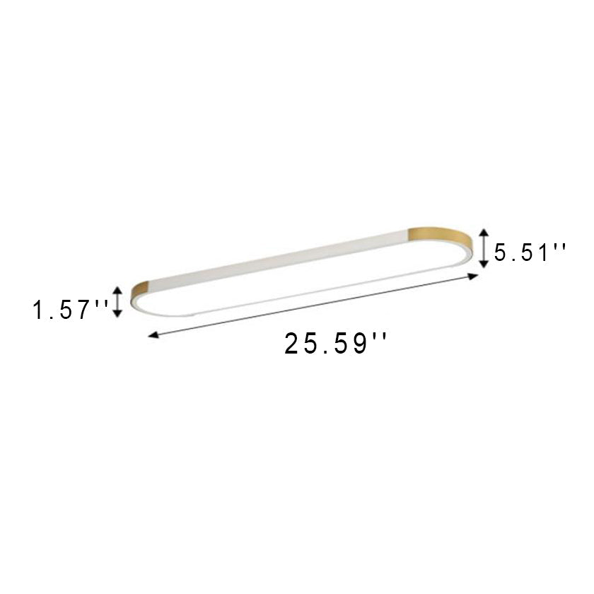 Sleek White Rectangular LED Flush Mount Ceiling Light for Modern Spaces