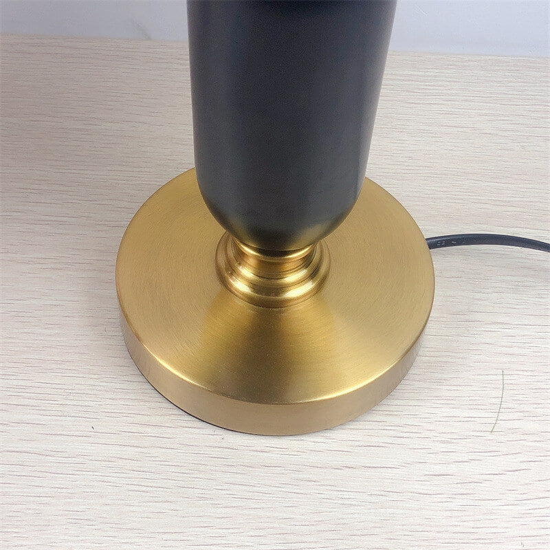 Classic French Fabric and PVC Pleated Table Lamp for Bedroom Décor