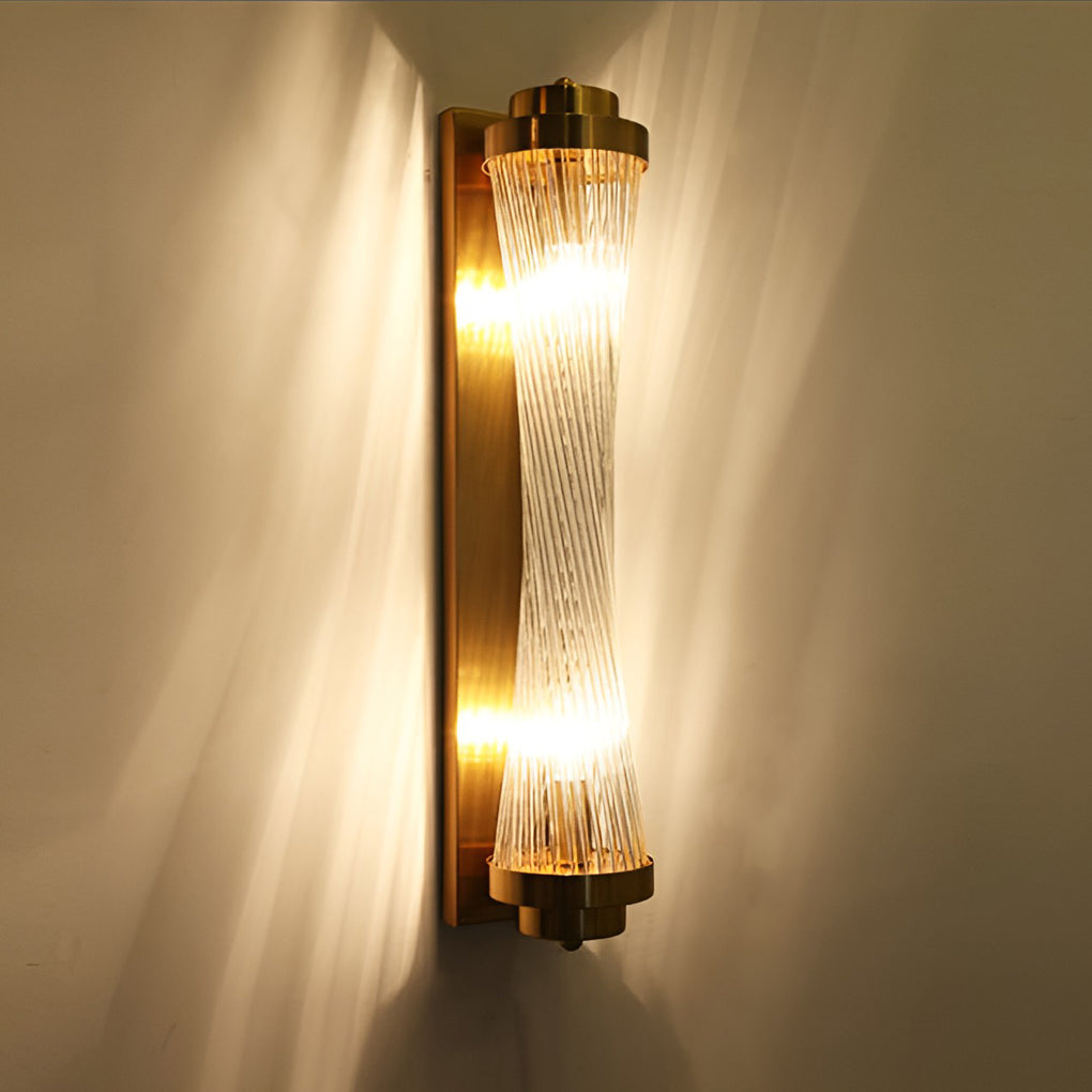 Nordic Style Adjustable Warm White LED Crystal Wall Sconce in Gold
