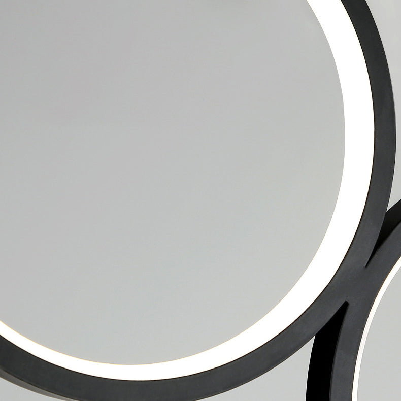 Elegant Nordic Iron & Acrylic 5-Circle LED Chandelier for Modern Spaces