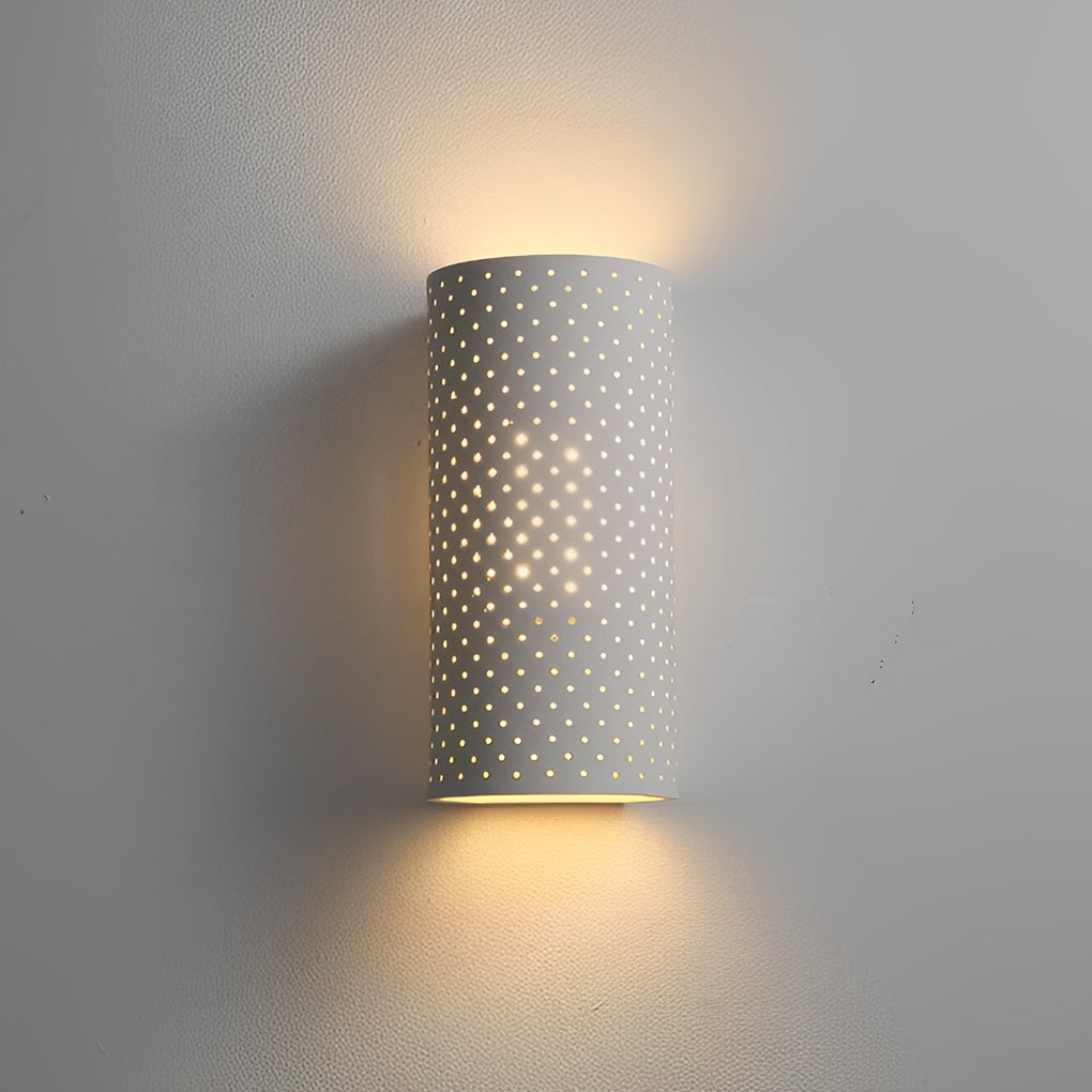 Sleek White Minimalist Gypsum LED Wall Lamp for Modern Indoor Spaces