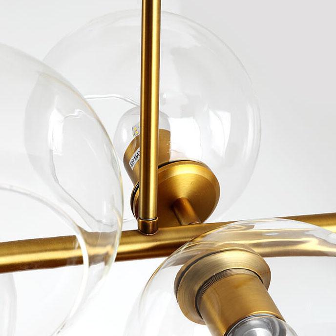 Elegant Modern Glass LED Chandelier Pendant Light for Dining Room