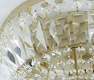 Antique Round Crystal Flush Mount Ceiling Light for Elegant Living Rooms