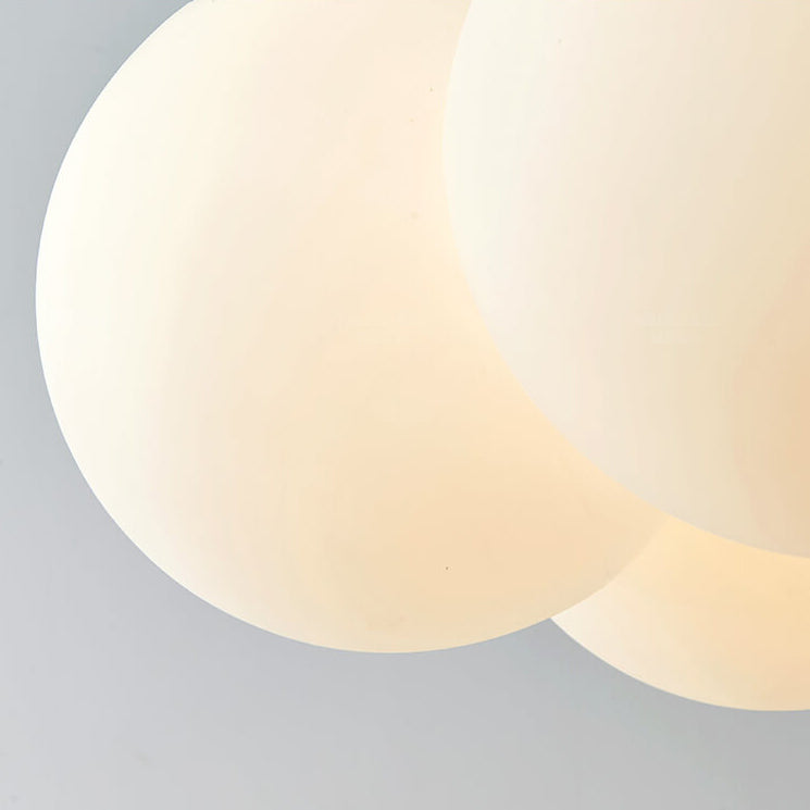 Scandinavian White Bubble Acrylic 4/8 Light Chandelier for Living Room