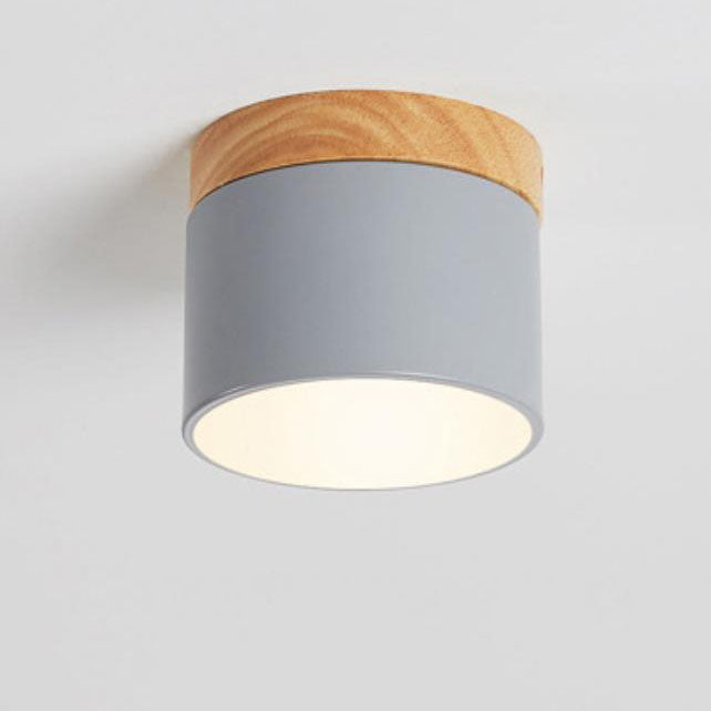Elegant Scandinavian Solid Color LED Flush Mount Ceiling Light for Home