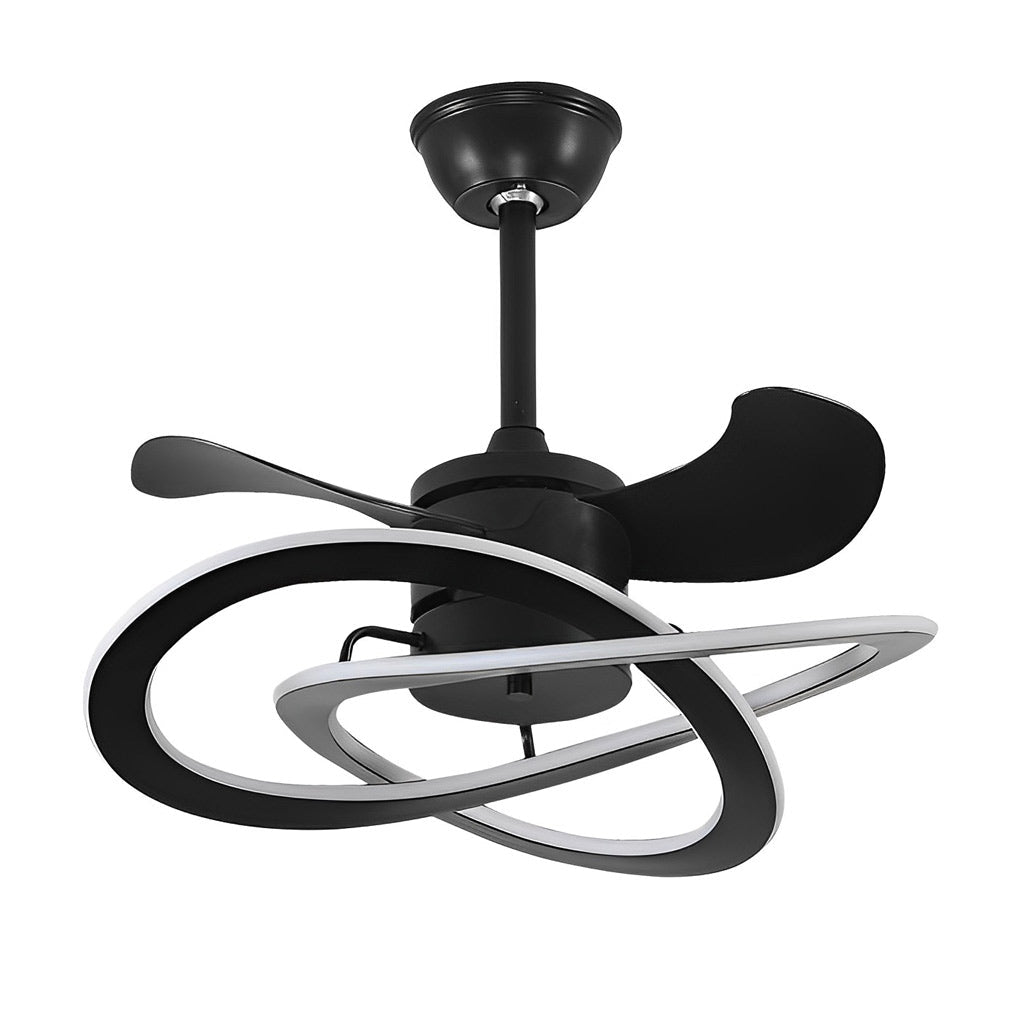 Nordic Bladeless Ceiling Fan with Flower LED Light for Modern Rooms