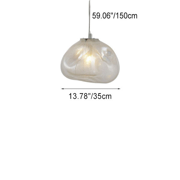 Contemporary Clear Glass Cloud Pendant Light for Living Room Dining Room
