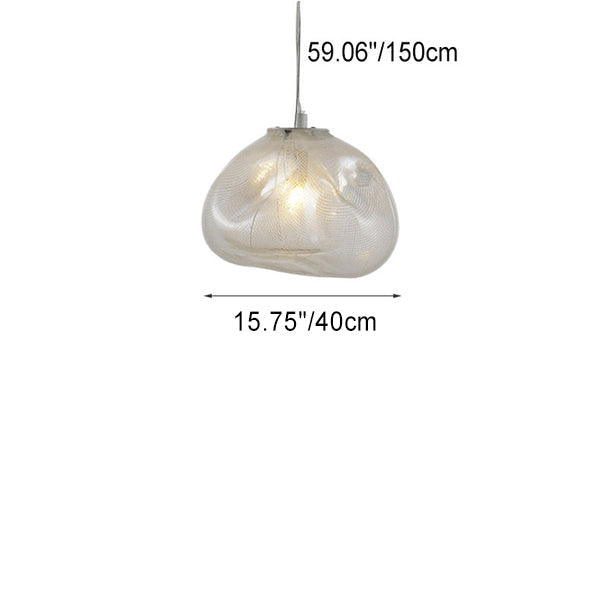 Contemporary Clear Glass Cloud Pendant Light for Living Room Dining Room