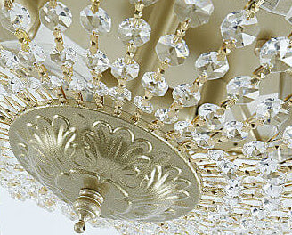 Antique Round Crystal Flush Mount Ceiling Light for Elegant Living Rooms