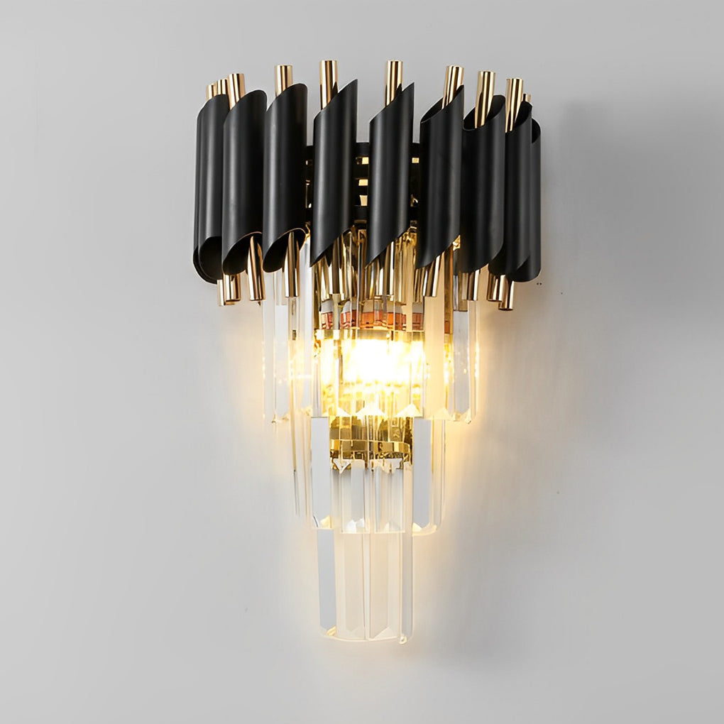 Elegant Postmodern Crystal Glass LED Wall Sconce for Stylish Interiors