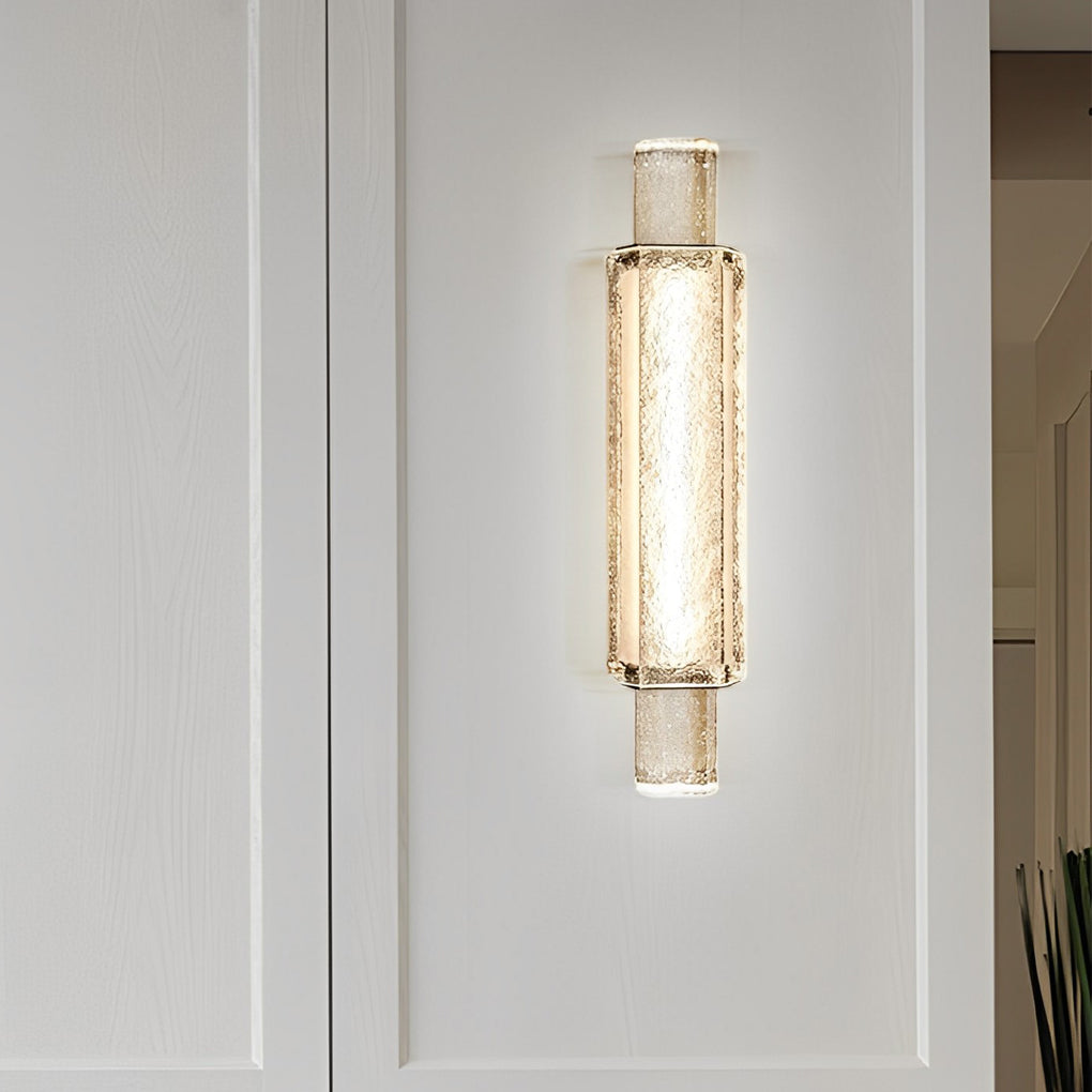 Modern Electroplated Crystal Glass LED Wall Sconce for Elegant Spaces